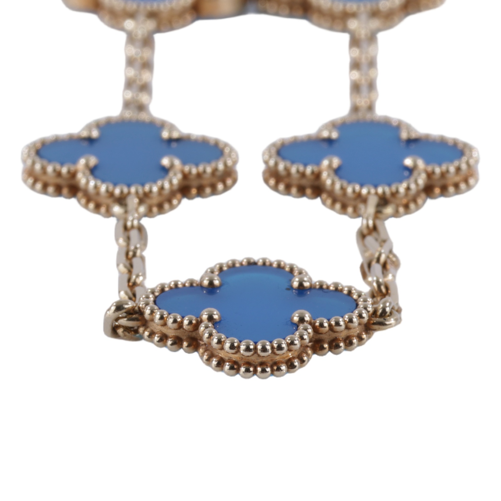 梵克雅寶 Van Cleef & Arpels Vintage Alhambra手鍊 5枚四葉幸運圖騰 VCARP34900  原廠盒子/防塵袋/保書