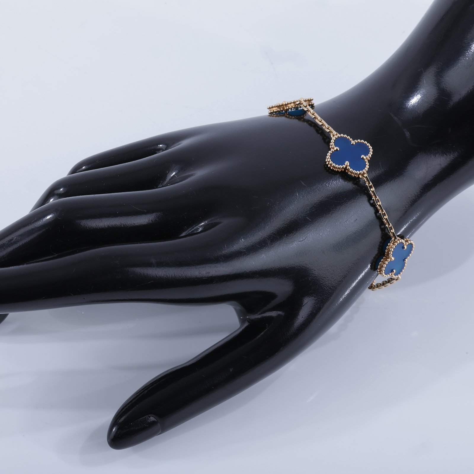 梵克雅寶 Van Cleef & Arpels Vintage Alhambra手鍊 5枚四葉幸運圖騰 VCARP34900  原廠盒子/防塵袋/保書