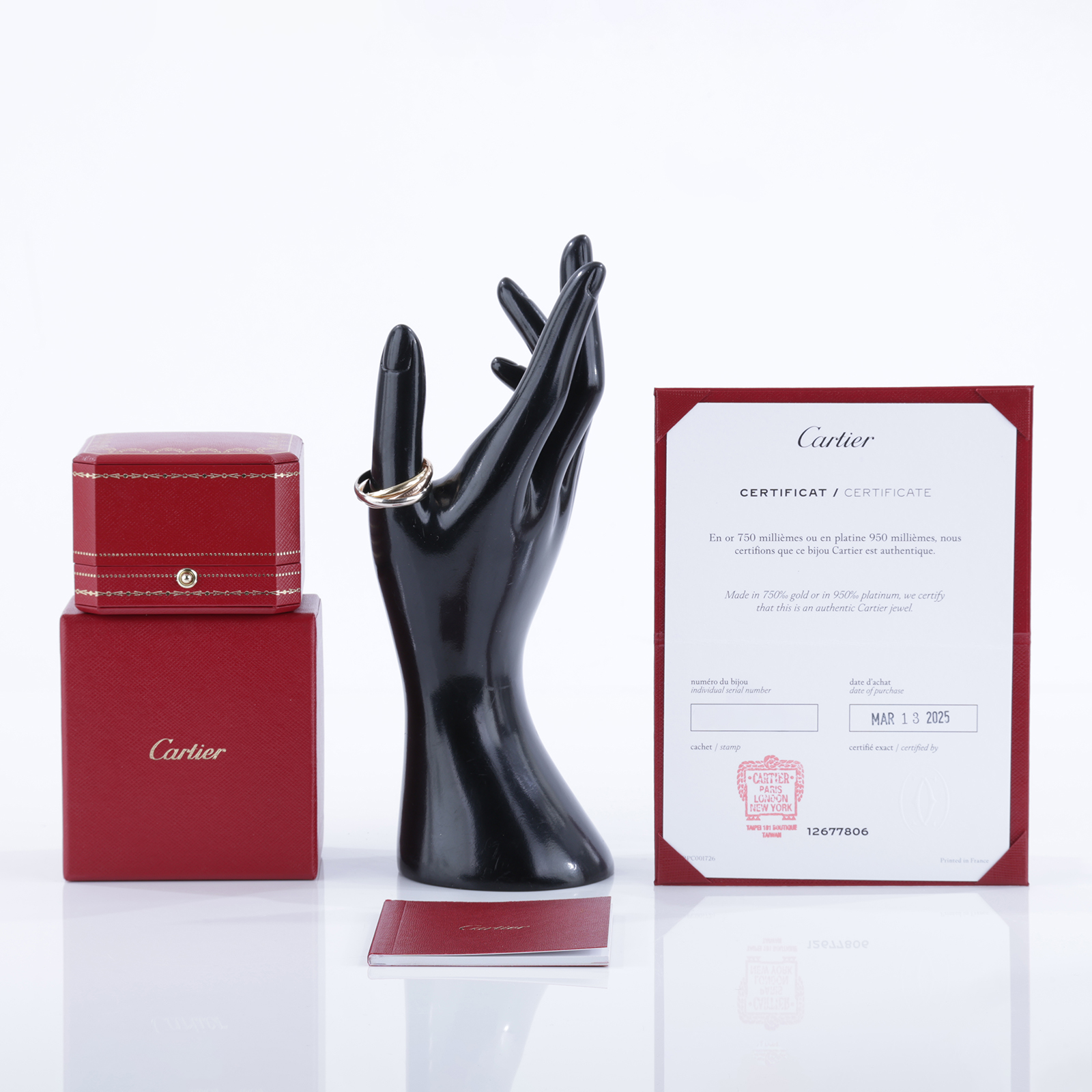 卡地亞 CARTIER Trinity 戒指 經典款 B4234268 三環戒 原廠盒子/保書