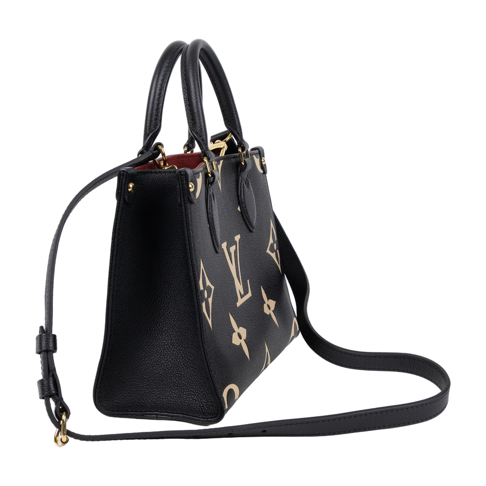 路易威登 LOUIS VUITTON OnTheGo PM 手提 肩背包 雙色 黑色 米白色  M45659 晶片款 黑米雙色ONTHEGO PM 防塵袋/背帶