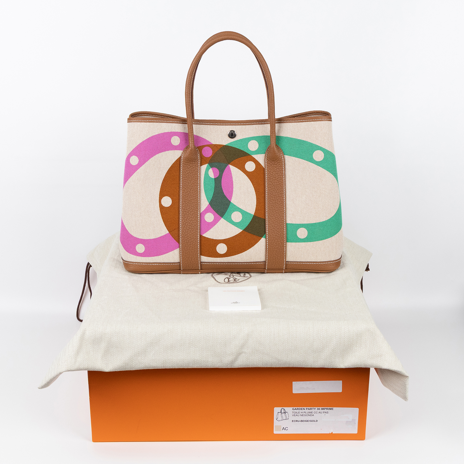 愛馬仕 Hermes Garden Party 花園派對包 36 銀色五金 淺米色 米色 金棕色 H085689CKAC /K SI 007  DB  原廠盒子/防塵袋