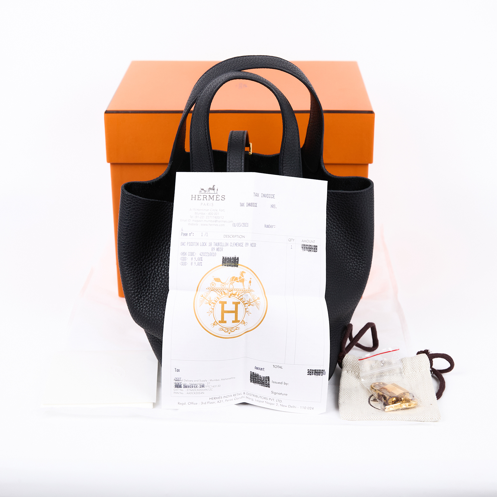 愛馬仕 Hermes Picotin Lock 18 菜籃子包 金色五金 黑色 H056289CC89 /Y FM 010 PM  原廠盒子/鎖組/購買證明
