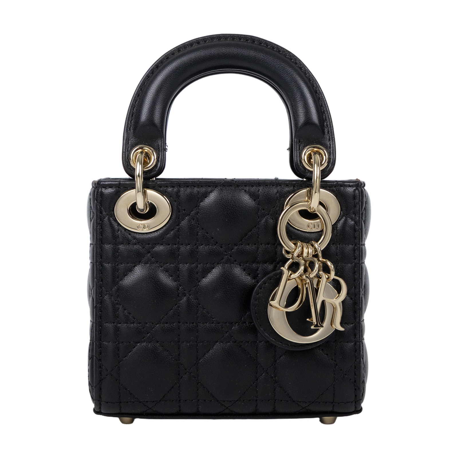 迪奧 CHRISTIAN DIOR Lady Dior 微型包 手提 肩背包 S0856ONGE  原廠盒子/防塵袋/購買證明/背帶/保證卡