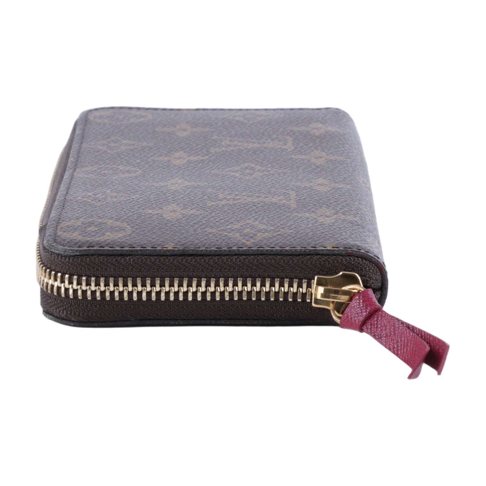 路易威登 LOUIS VUITTON Clémence 錢包 拉鍊 長夾 經典帆布 紫紅色 M60742 晶片款 原花拼紫紅Clémence拉鍊長夾 無附屬品