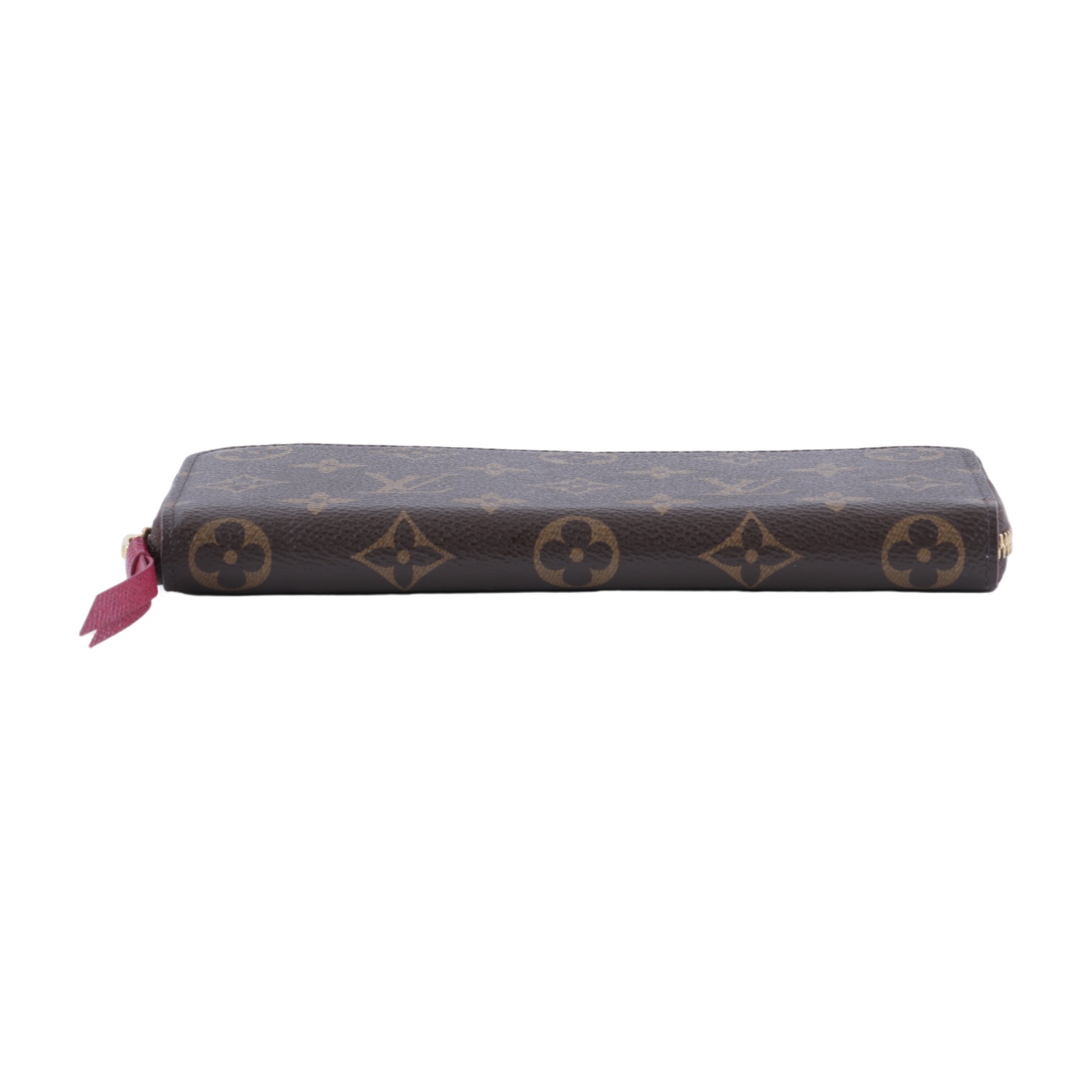 路易威登 LOUIS VUITTON Clémence 錢包 拉鍊 長夾 經典帆布 紫紅色 M60742 晶片款 原花拼紫紅Clémence拉鍊長夾 無附屬品