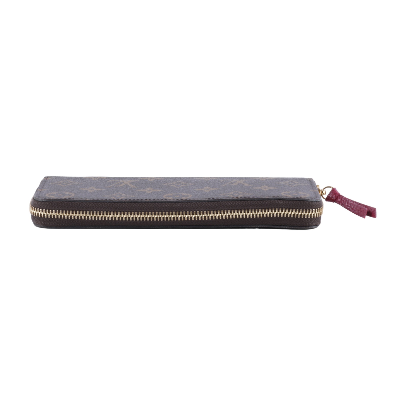 路易威登 LOUIS VUITTON Clémence 錢包 拉鍊 長夾 經典帆布 紫紅色 M60742 晶片款 原花拼紫紅Clémence拉鍊長夾 無附屬品