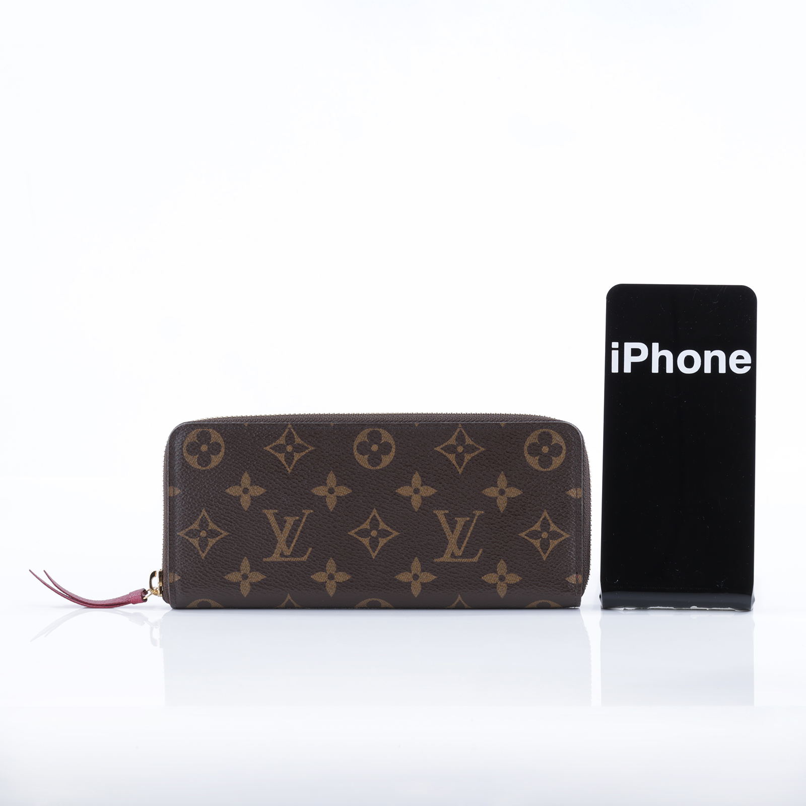 路易威登 LOUIS VUITTON Clémence 錢包 拉鍊 長夾 經典帆布 紫紅色 M60742 晶片款 原花拼紫紅Clémence拉鍊長夾 無附屬品