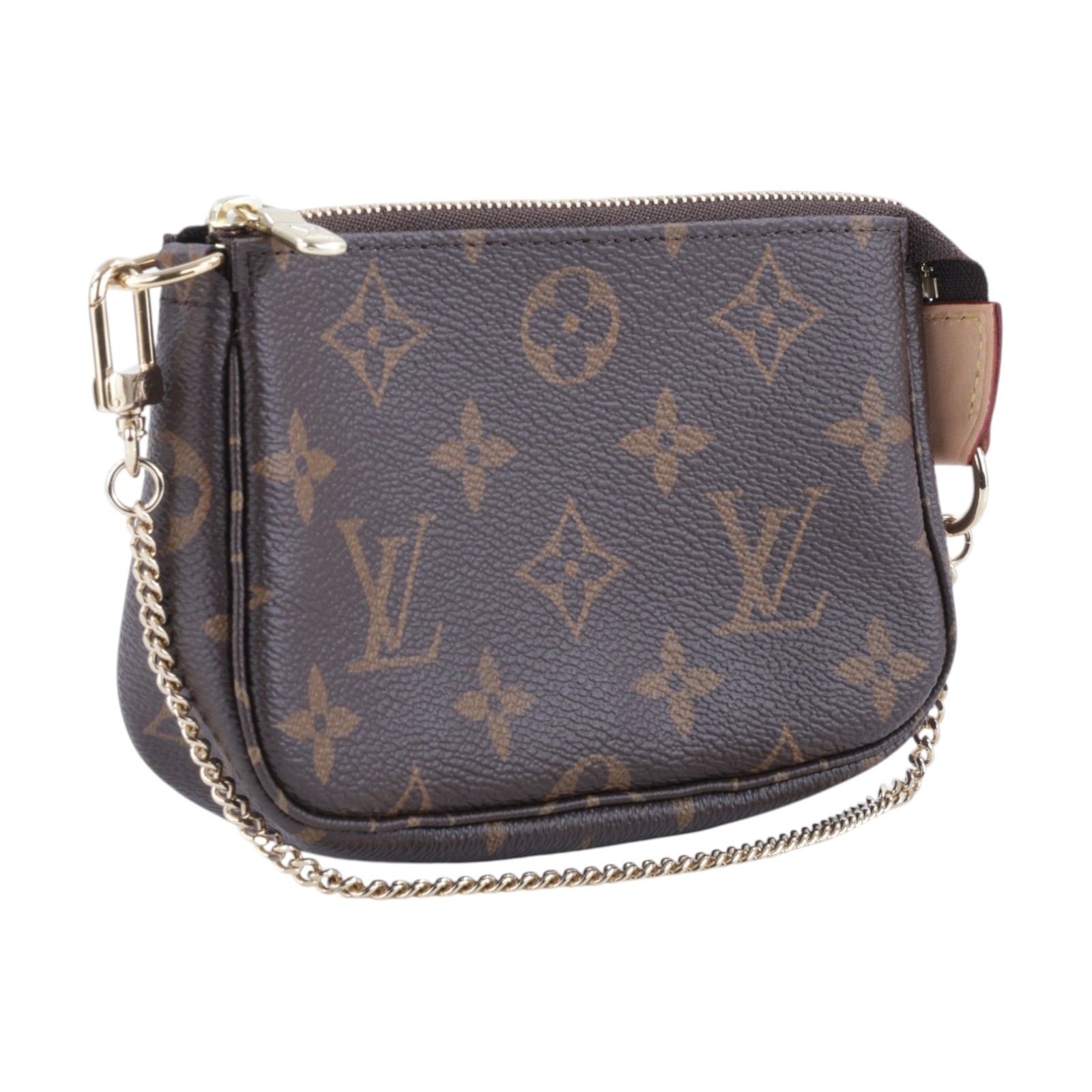 路易威登 LOUIS VUITTON Monogram塗層帆布 鏈帶 迷你小皮包 M58009 原花POUCH 原廠盒子/防塵袋/購買證明