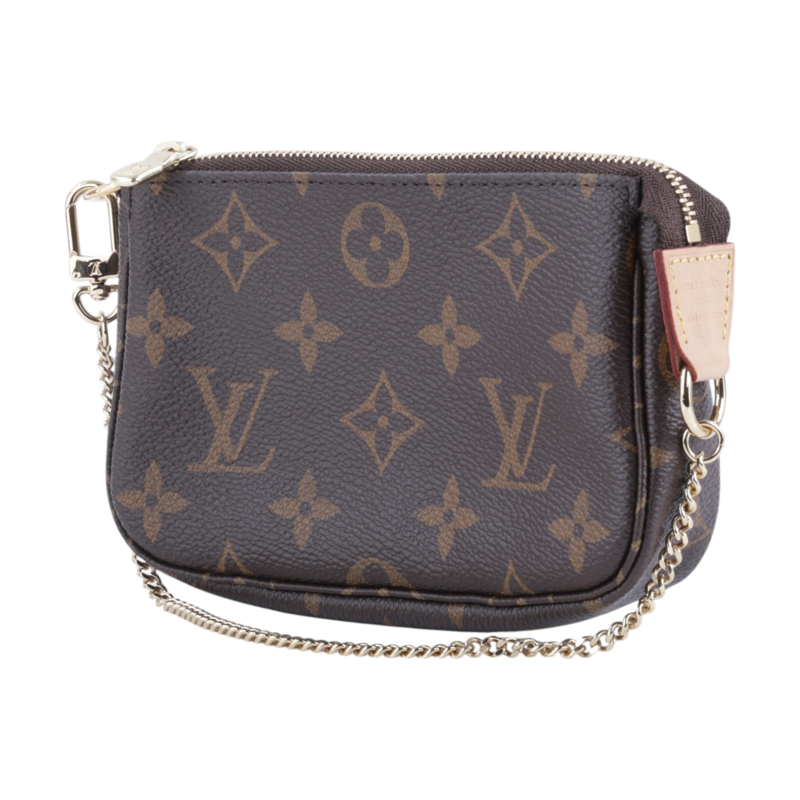 路易威登 LOUIS VUITTON Monogram塗層帆布 鏈帶 迷你小皮包 M58009 原花POUCH 原廠盒子/防塵袋/購買證明