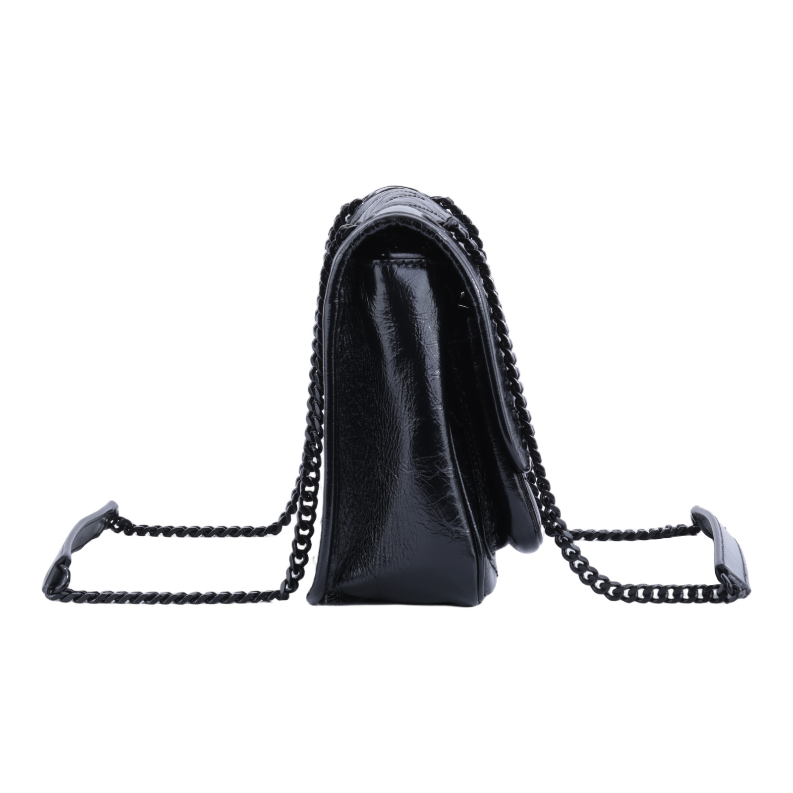 聖羅蘭 YSL SAINT LAURENT Niki 復古小牛皮 Baby 斜背 翻蓋包 6331850EN08 黑NIKI BABY 原廠盒子/防塵袋