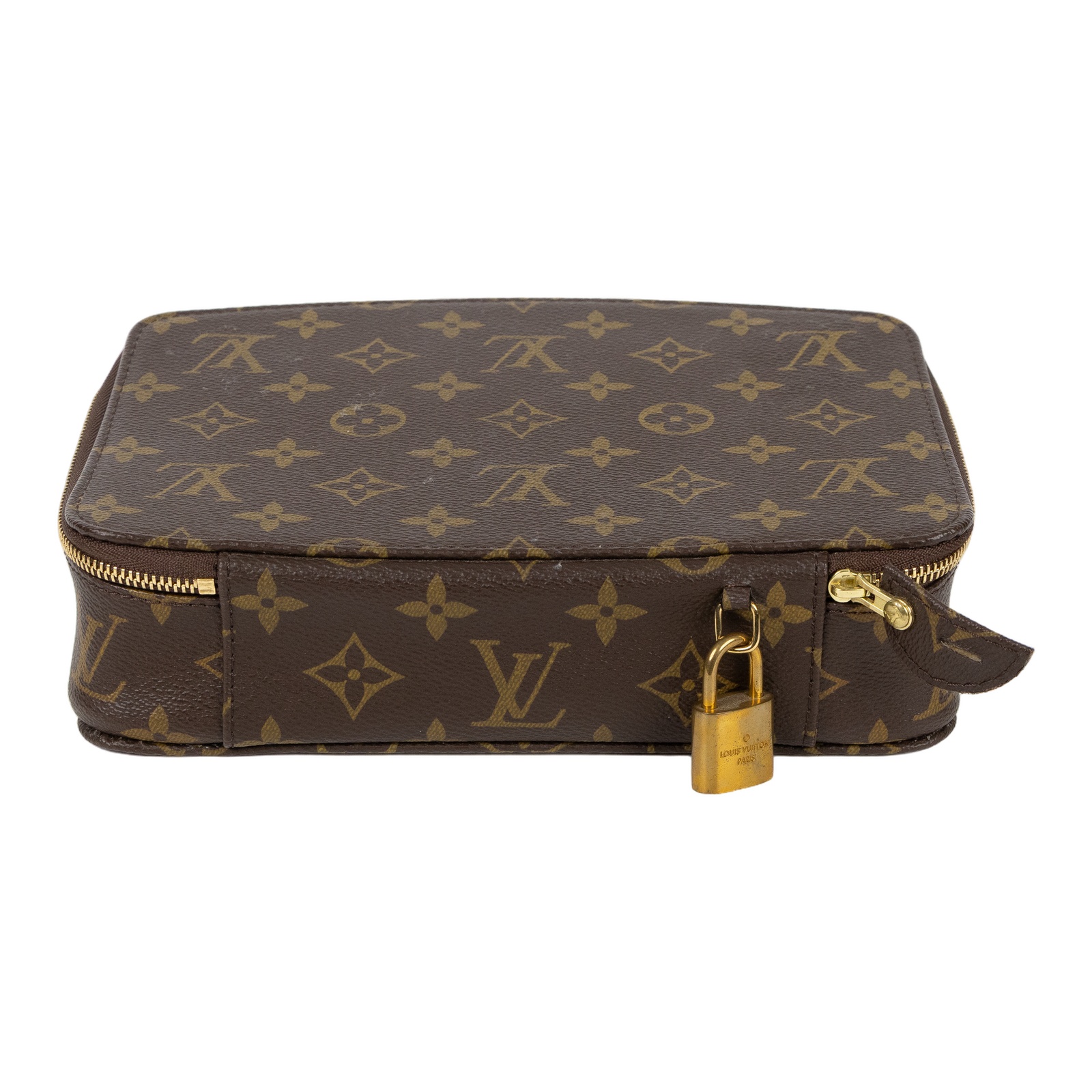 路易威登 LOUIS VUITTON 老花 Monogram 珠寶 飾品盒 M47350 原花珠寶收納盒 原廠盒子/購買證明/鎖頭