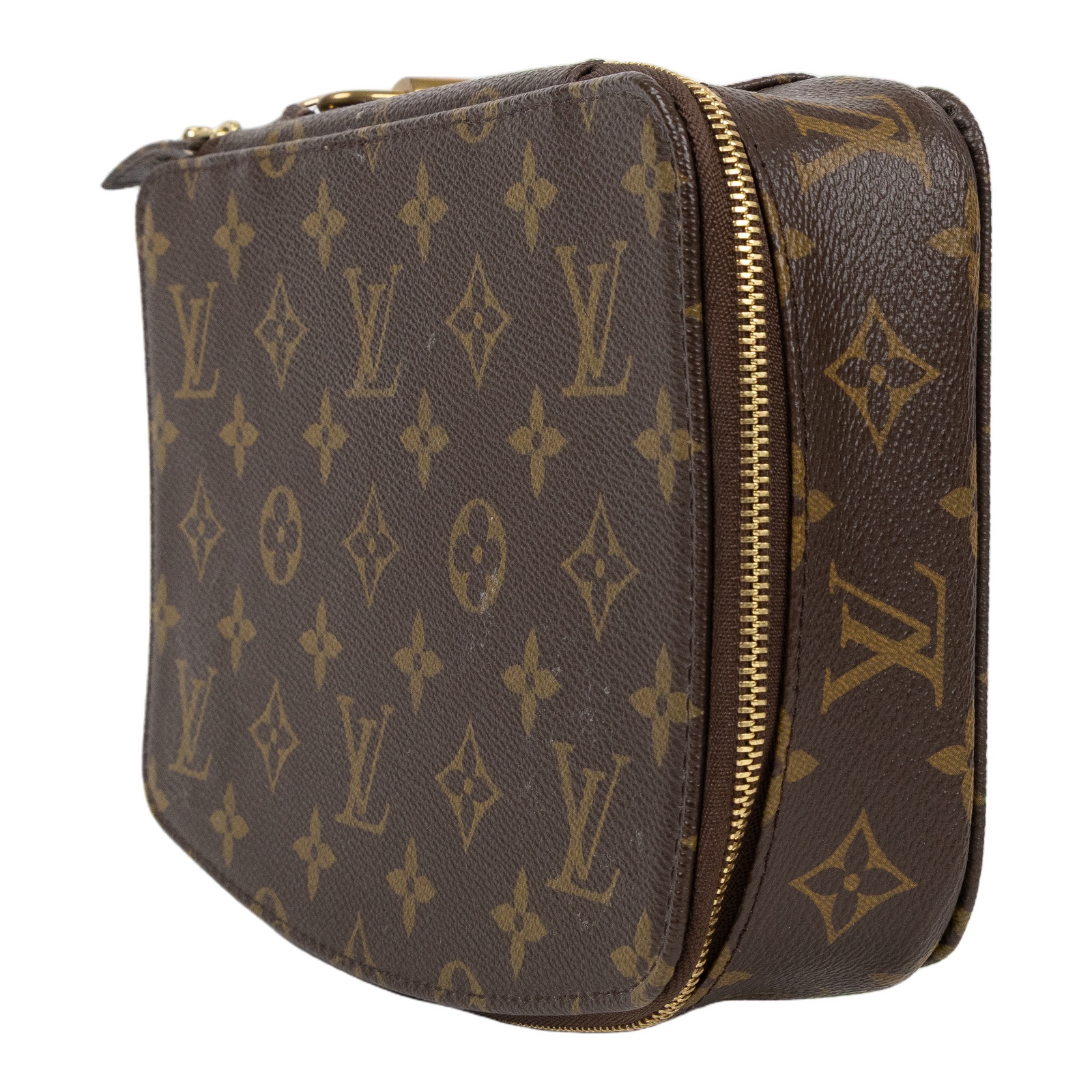 路易威登 LOUIS VUITTON 老花 Monogram 珠寶 飾品盒 M47350 原花珠寶收納盒 原廠盒子/購買證明/鎖頭