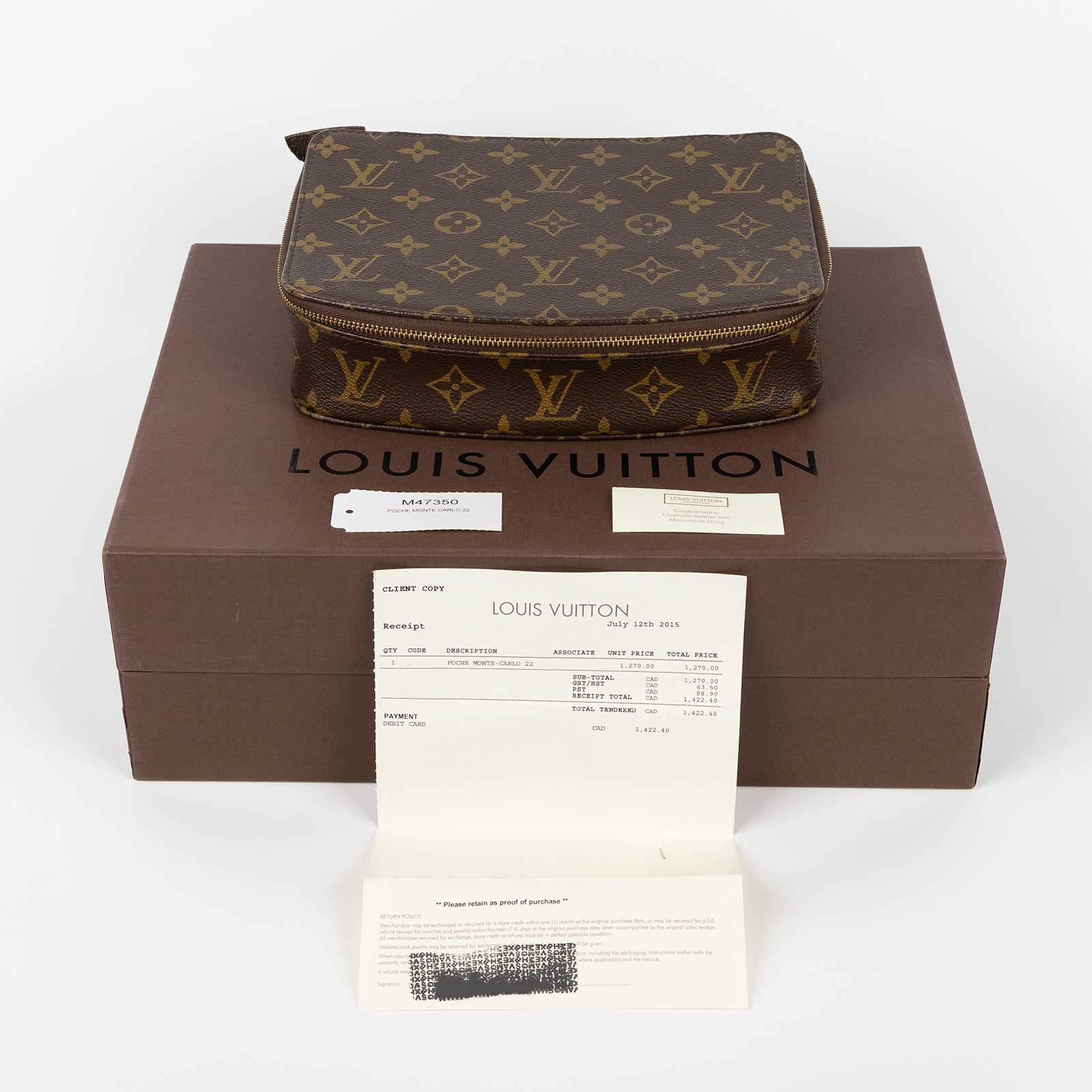 路易威登 LOUIS VUITTON 老花 Monogram 珠寶 飾品盒 M47350 原花珠寶收納盒 原廠盒子/購買證明/鎖頭