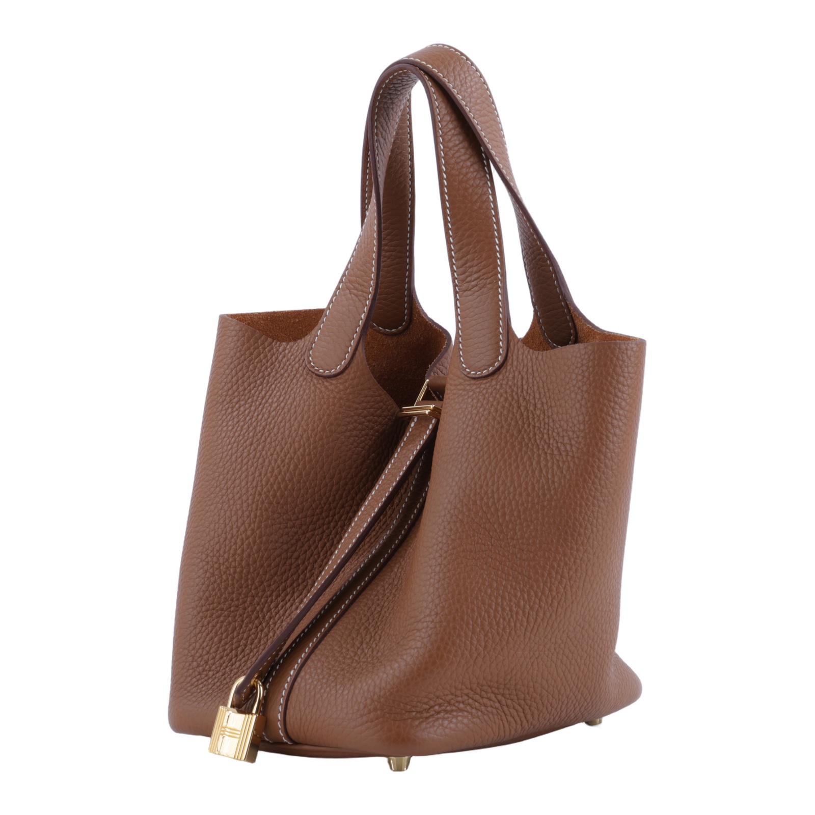 愛馬仕 Hermes Picotin Lock 18 菜籃子包 金色五金 金棕 H056289CC37 /K AK 001 MM  防塵袋/鎖組