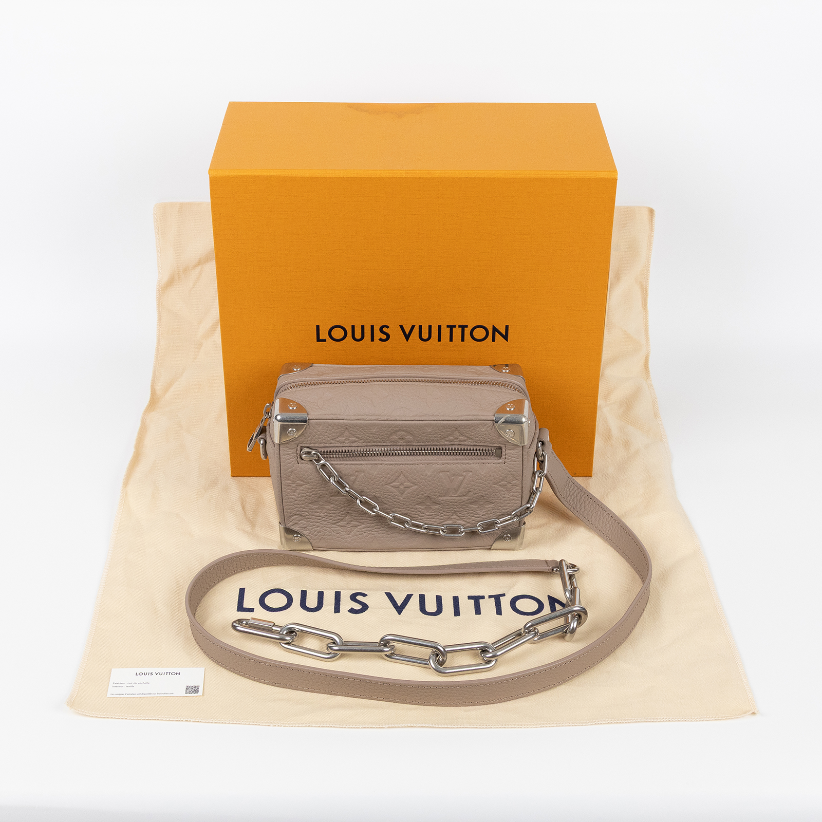 路易威登 LOUIS VUITTON Mini Soft Trunk 斜背包 肩背包 M13868 晶片款  原廠盒子/防塵袋
