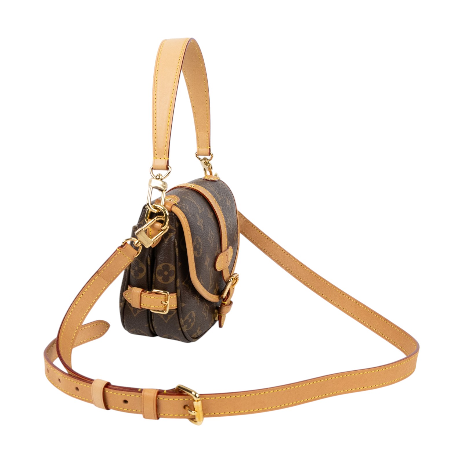 路易威登 LOUIS VUITTON Saumur BB  手提 馬鞍斜背包 M46740 晶片款 原花Saumur BB肩背包 防塵袋/背帶2