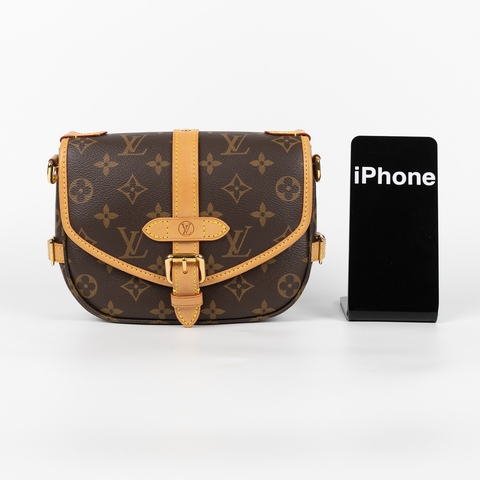 路易威登 LOUIS VUITTON Saumur BB  手提 馬鞍斜背包 M46740 晶片款 原花Saumur BB肩背包 防塵袋/背帶2