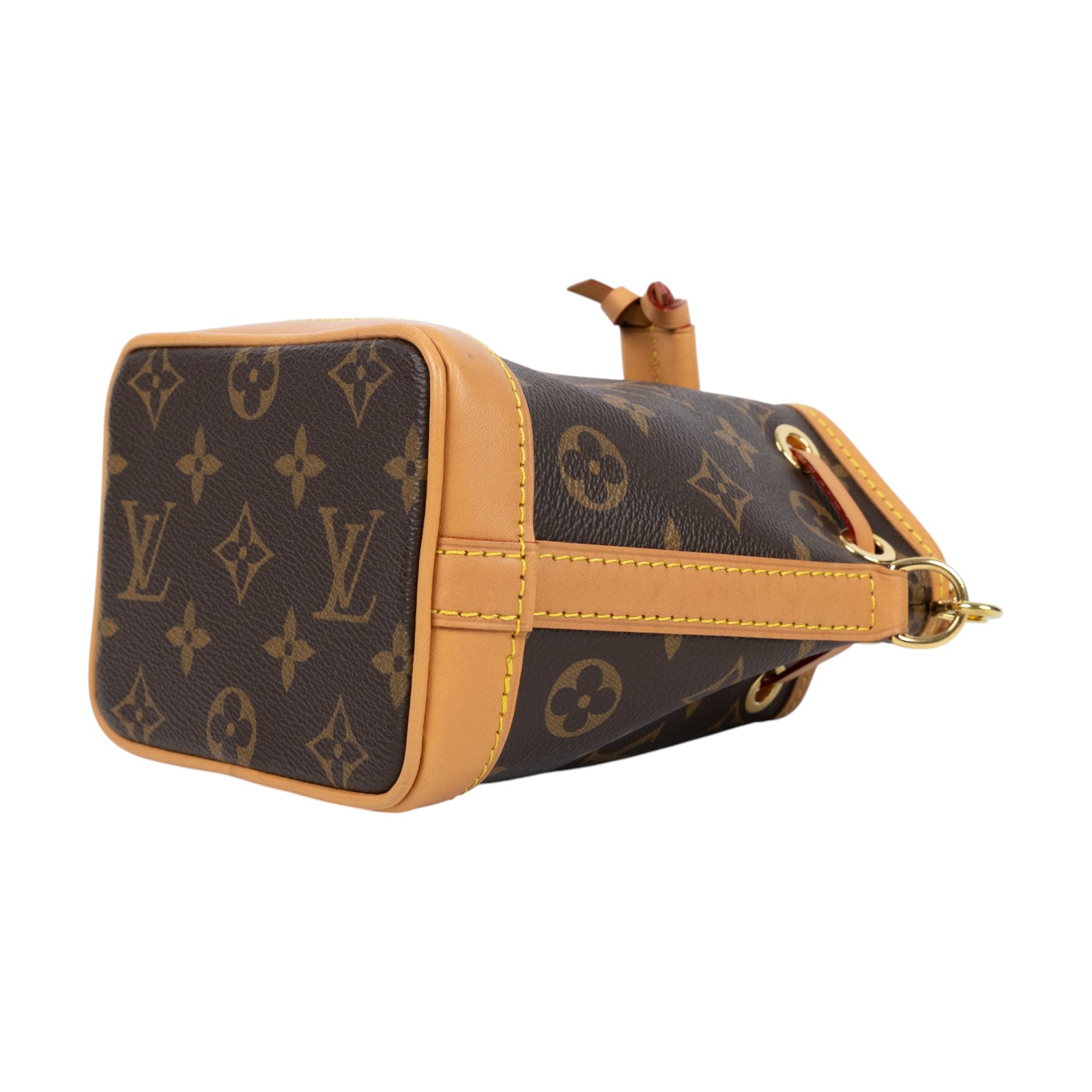 路易威登 LOUIS VUITTON Nano Noé 原花 束口水桶包 M81266 晶片款 原花 NANO NOE水桶包 原廠盒子/防塵袋/購買證明/背帶