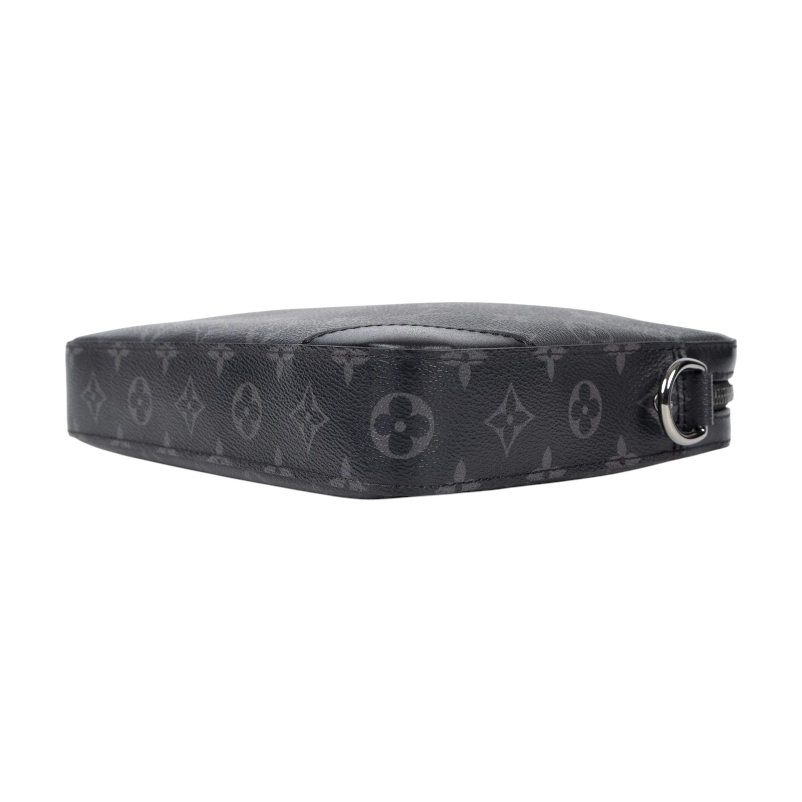 路易威登 LOUIS VUITTON Trio 郵差包 Eclipse帆布 黑色 灰色 M69443 晶片款  原廠盒子/防塵袋/購買證明/子包2/背帶