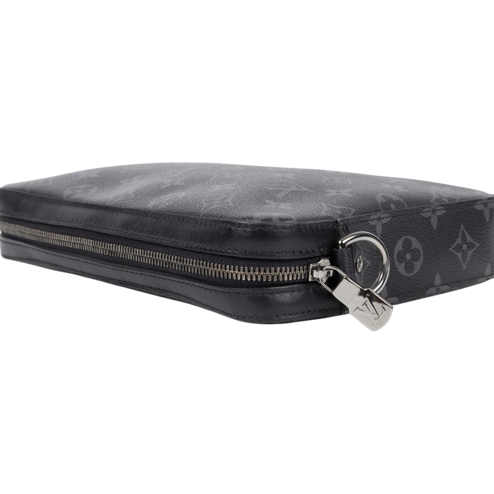 路易威登 LOUIS VUITTON Trio 郵差包 Eclipse帆布 黑色 灰色 M69443 晶片款  原廠盒子/防塵袋/購買證明/子包2/背帶