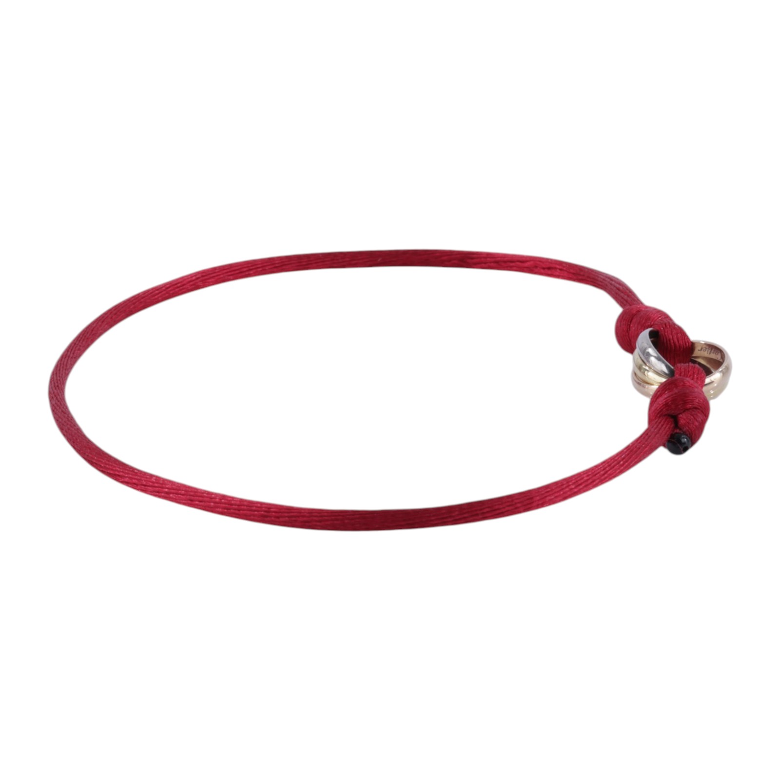 卡地亞 CARTIER Trinity 手環 B6016700 TRINITY紅棉繩手環 原廠盒子/保書