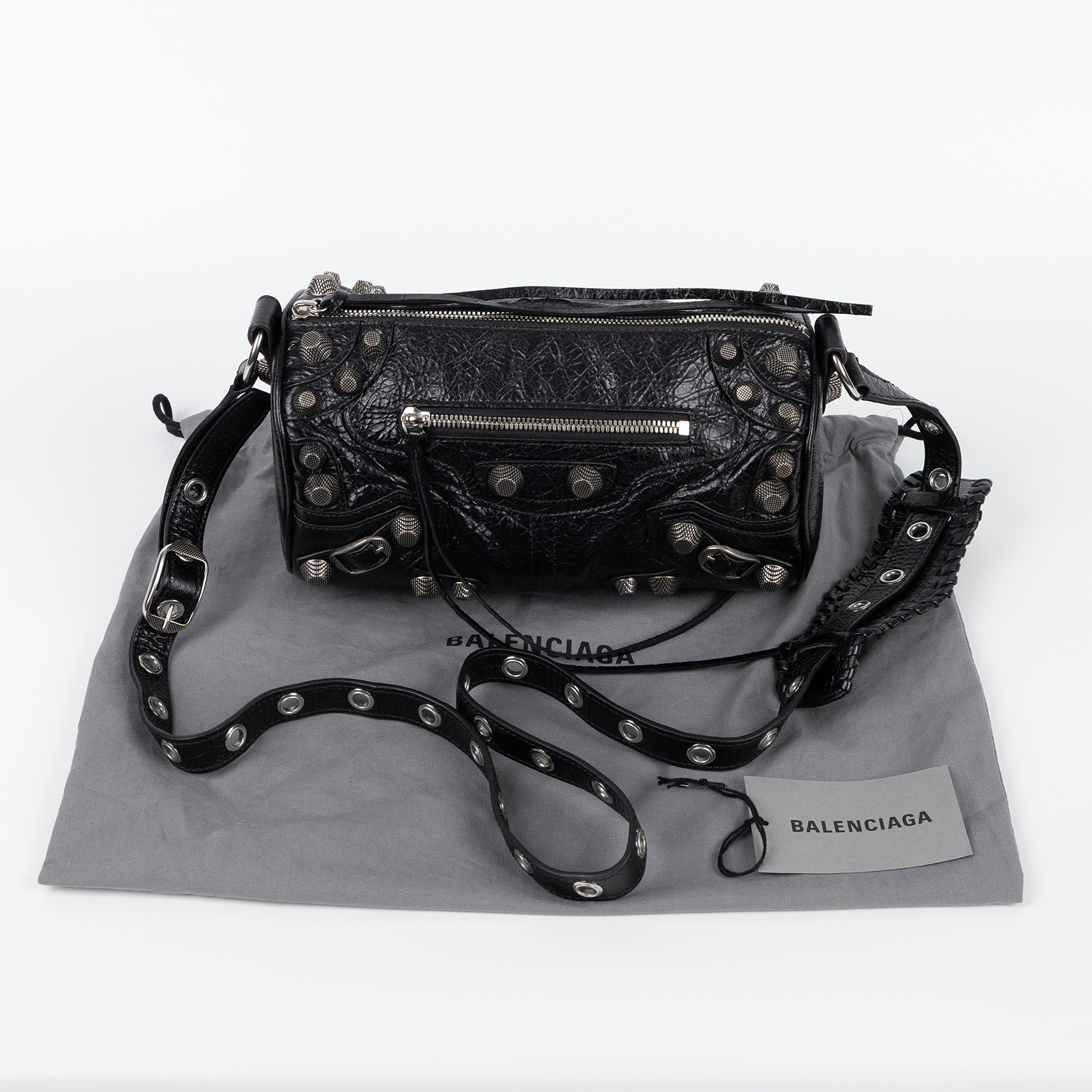 巴黎世家 BALENCIAGA Le cagole 圓筒包 771716210KR 黑Le Cagole圓筒包 防塵袋