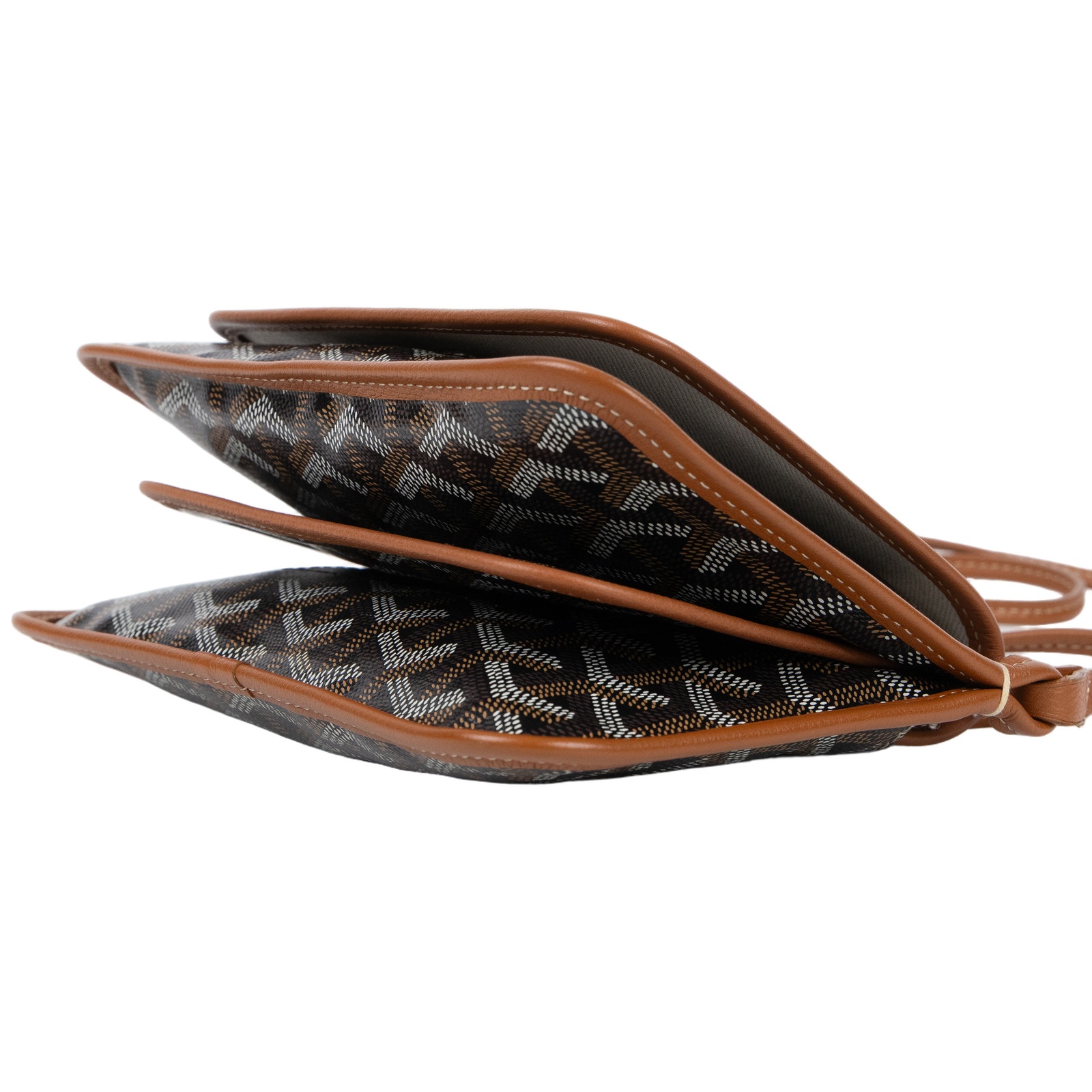 高雅德 GOYARD Plumet Pocket Wallet 肩背 隨身錢包 PLUMETPMLTY 咖黑PLUMET 防塵袋