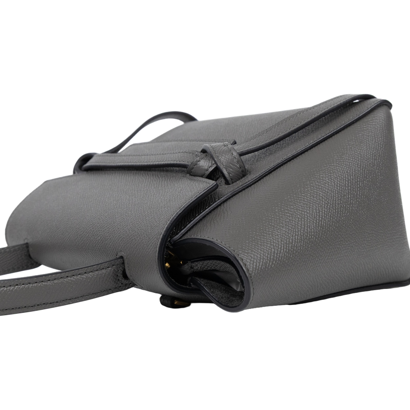 思琳 CELINE 珠地小牛皮 袖珍型 Belt 手袋 189003ZVA 鐵灰BELT BAG 鯰魚包 NANO 防塵袋/背帶/購買證明