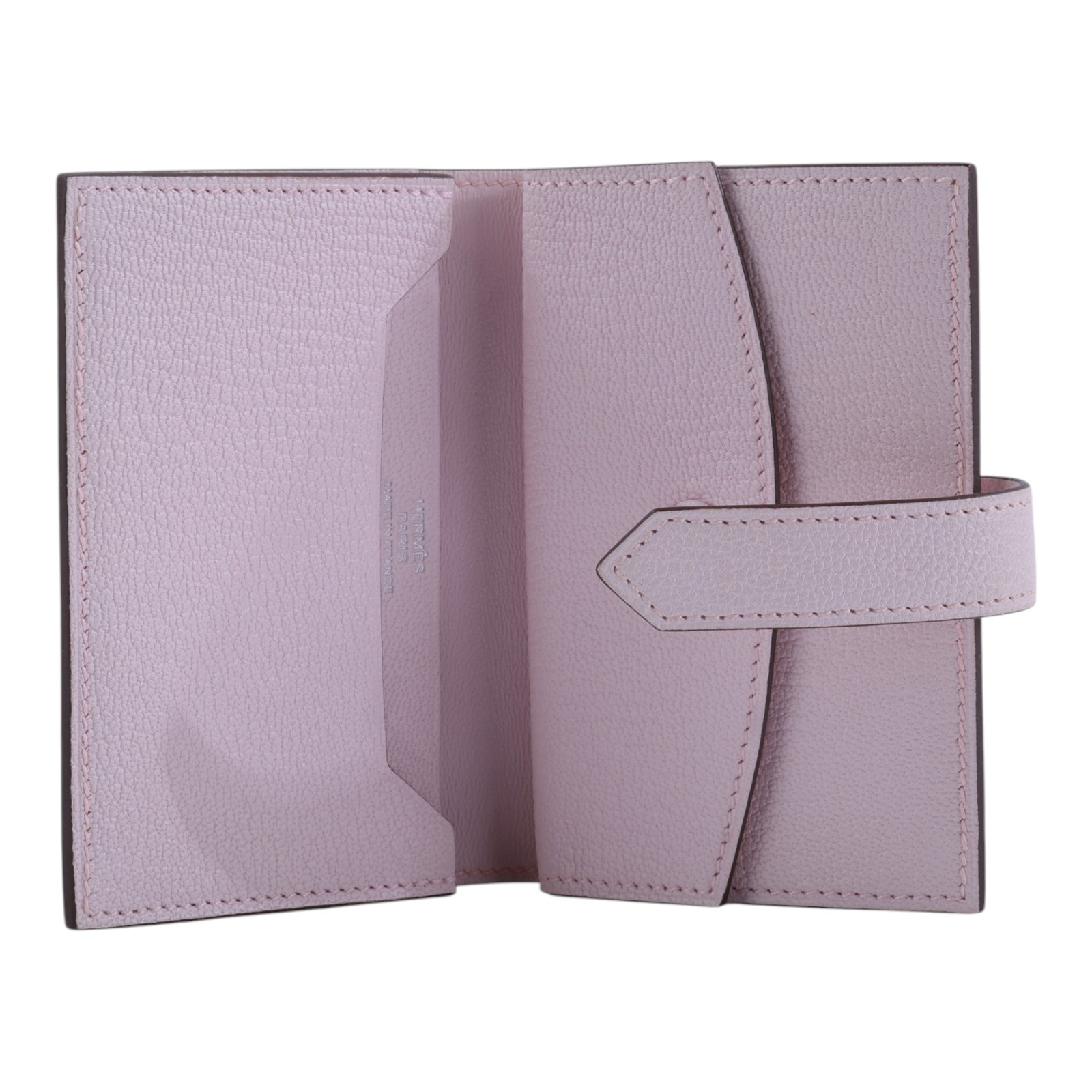 愛馬仕 Hermes Bearn Mini 短夾 BEARNMINI W US 009 IS W刻 櫻花粉MINI BEARN 原廠盒子