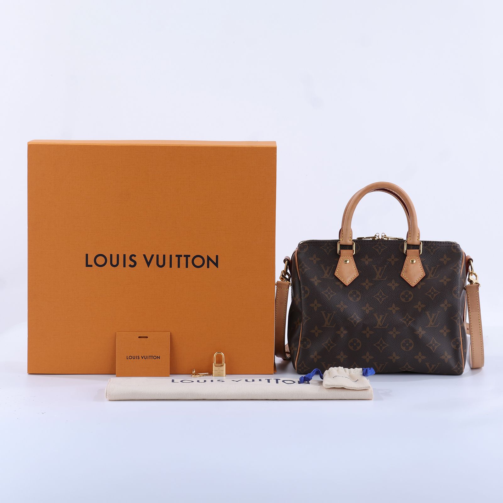 路易威登 LOUIS VUITTON Speedy Bandoulière 25  波士頓包 手提包 經典帆布 M46977 晶片款  原廠盒子/背帶/鎖組/防塵袋