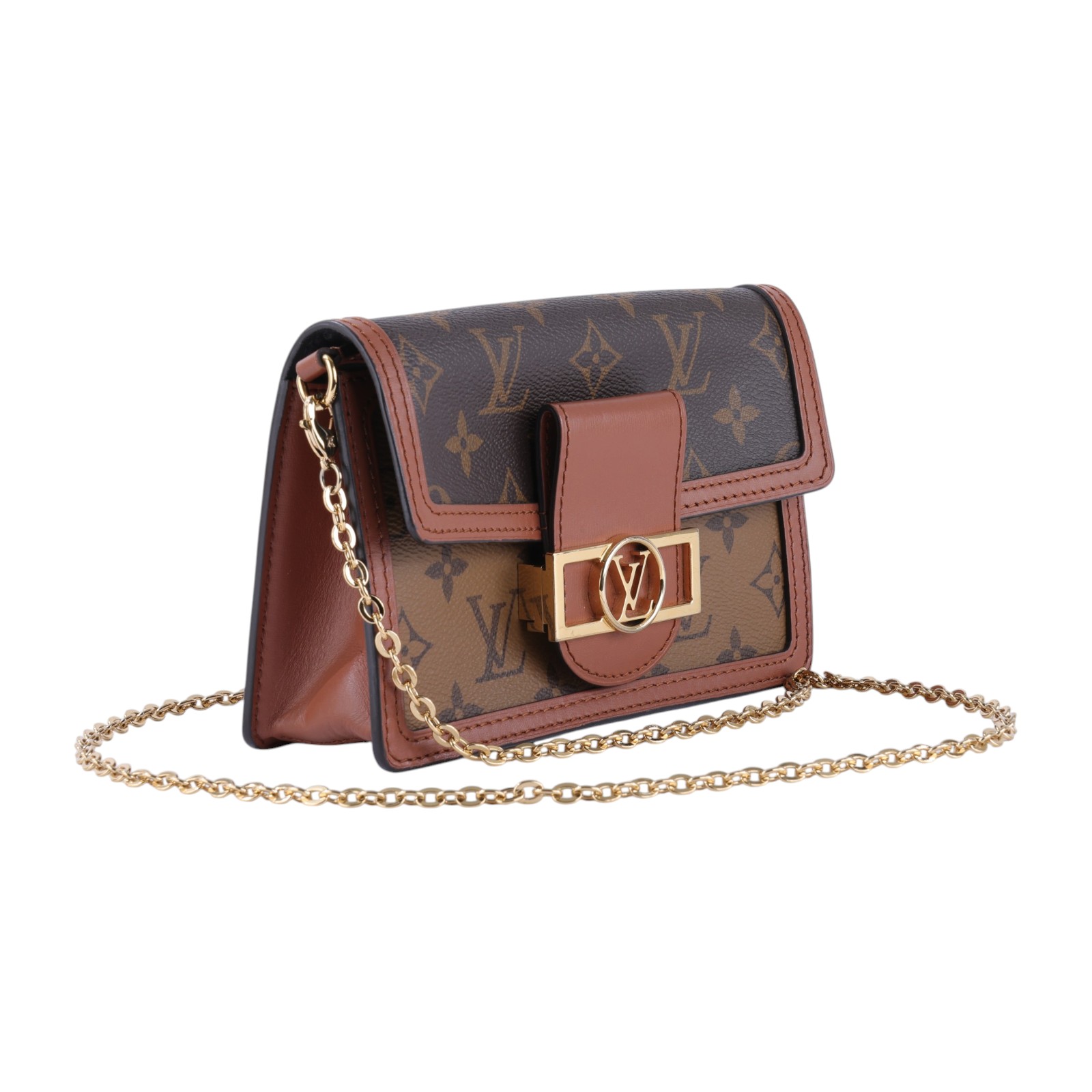路易威登 LOUIS VUITTON Dauphine 鏈帶錢包 M68746 晶片款 原花DAUPHINE WOC 防塵袋/背帶