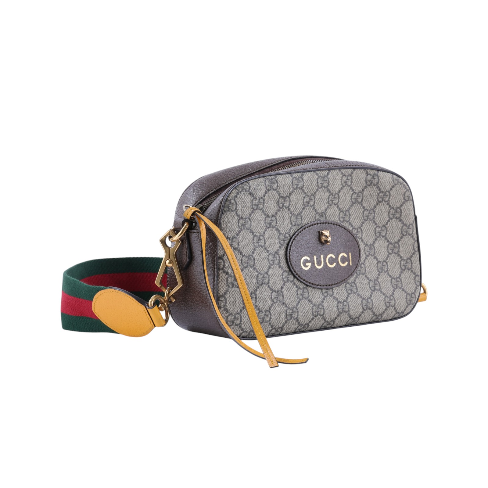 古馳 GUCCI GG 郵差袋 小型 476466 K9GVT 原花虎頭相機包 防塵袋/背帶