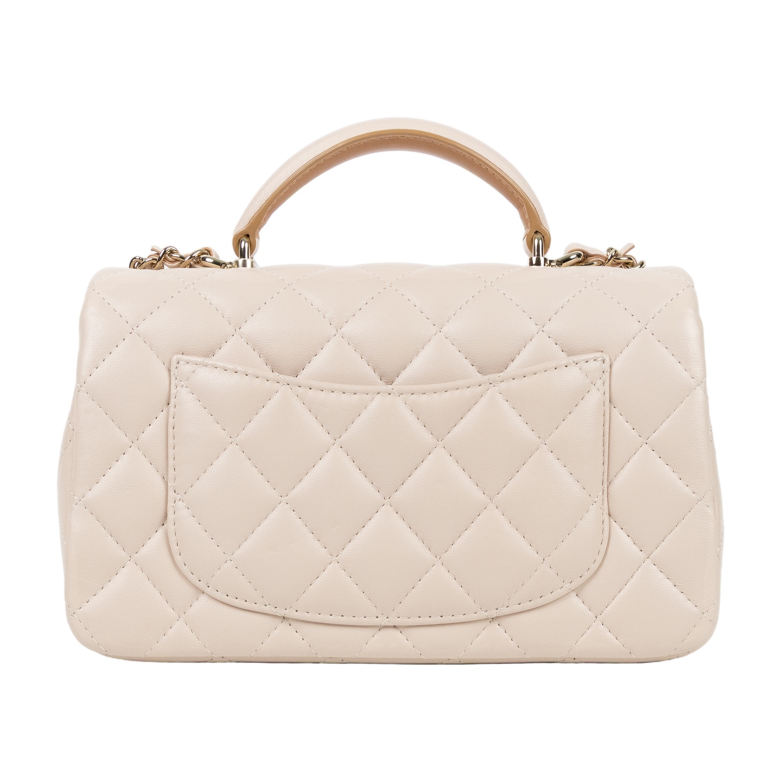 香奈兒 CHANEL Coco 20  Handle 肩背 斜背 迷你 口蓋包 AS2431 晶片款 米金羊COCO20 手把款 原廠盒子/防塵袋