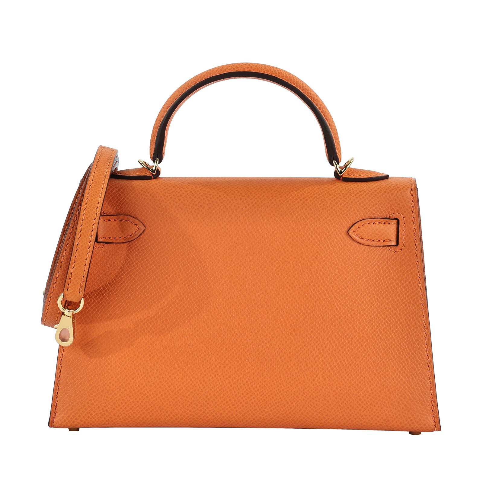 愛馬仕 Hermes Kelly Bag 凱莉包 mini KLM W FI 567 BM W刻 橘Mini Kelly II 原廠盒子/防塵袋2/背帶