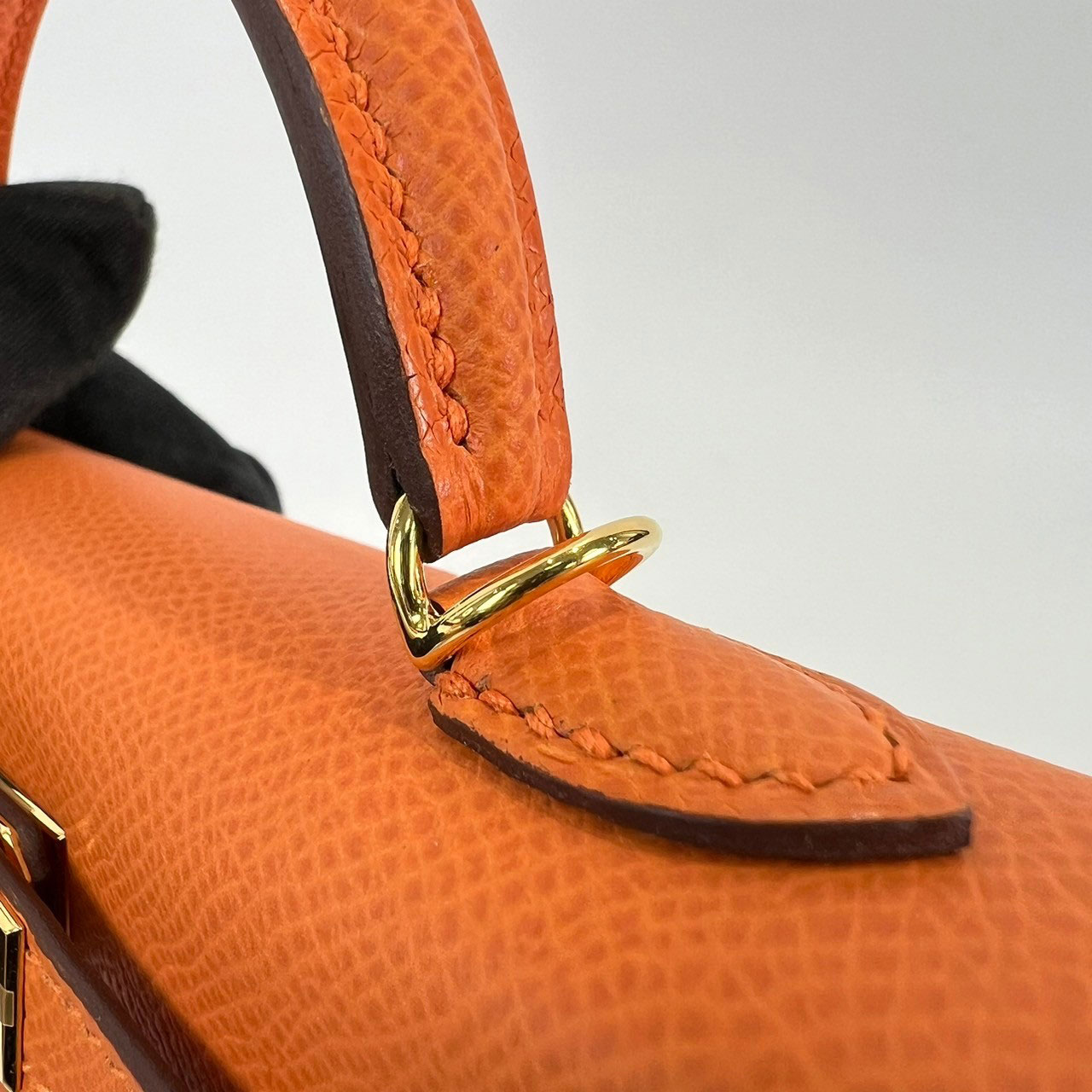 愛馬仕 Hermes Kelly Bag 凱莉包 mini KLM W FI 567 BM W刻 橘Mini Kelly II 原廠盒子/防塵袋2/背帶