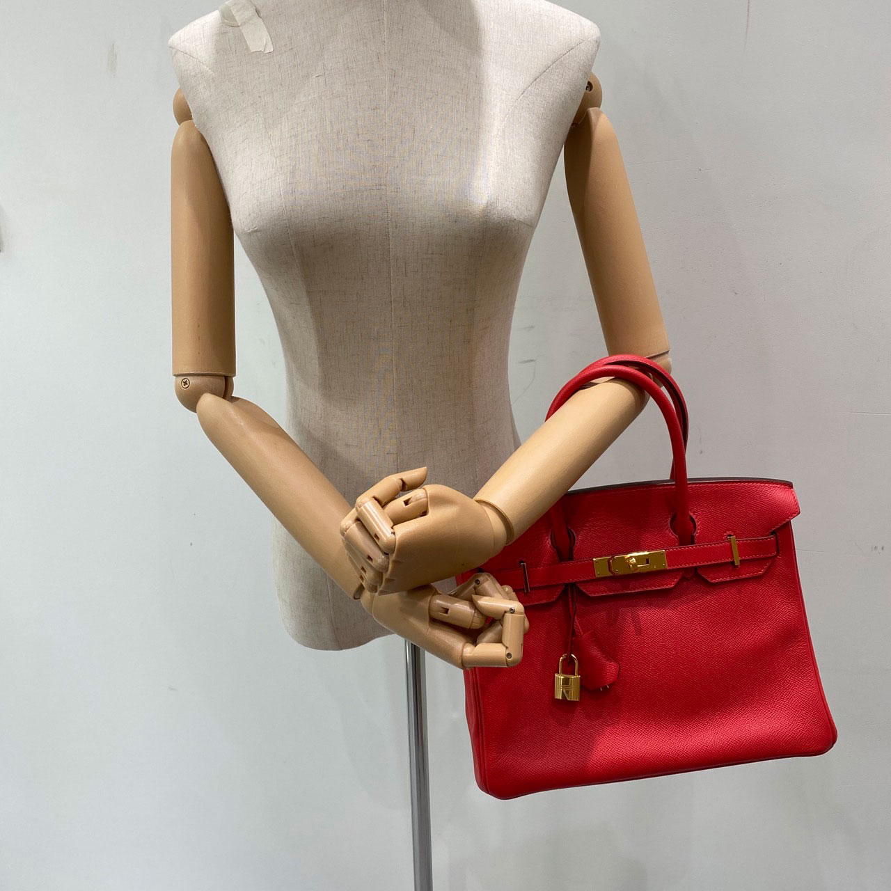 愛馬仕 Hermes Birkin Bag 柏金包 30 BK30 A BY 649 IU A刻 紅金BIRKIN30 防塵袋