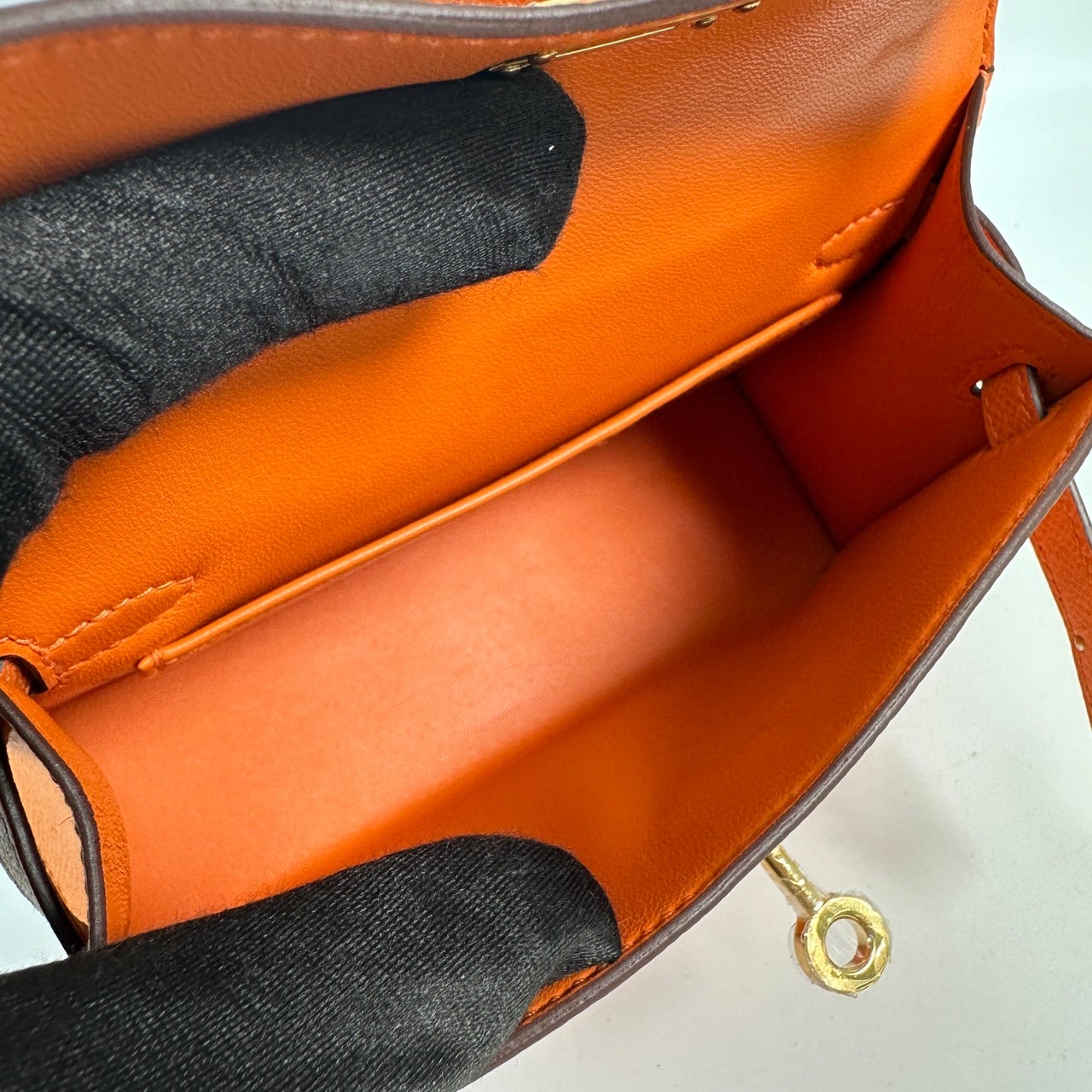 愛馬仕 Hermes Kelly Bag 凱莉包 mini KLM W FI 838 GG  原廠盒子/防塵袋2/背帶