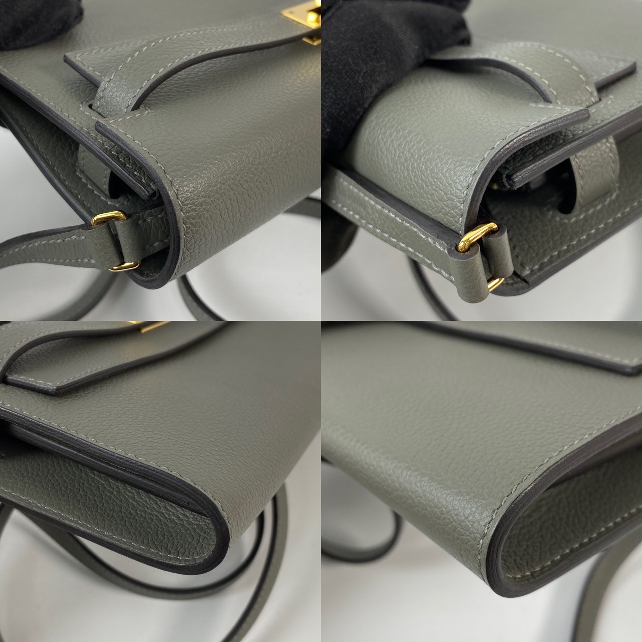 愛馬仕 Hermes Kelly to go 長夾肩背包 KLG B TI 010 BY B刻 積雨雲灰KELLY TO GO 原廠盒子/防塵袋/STARP