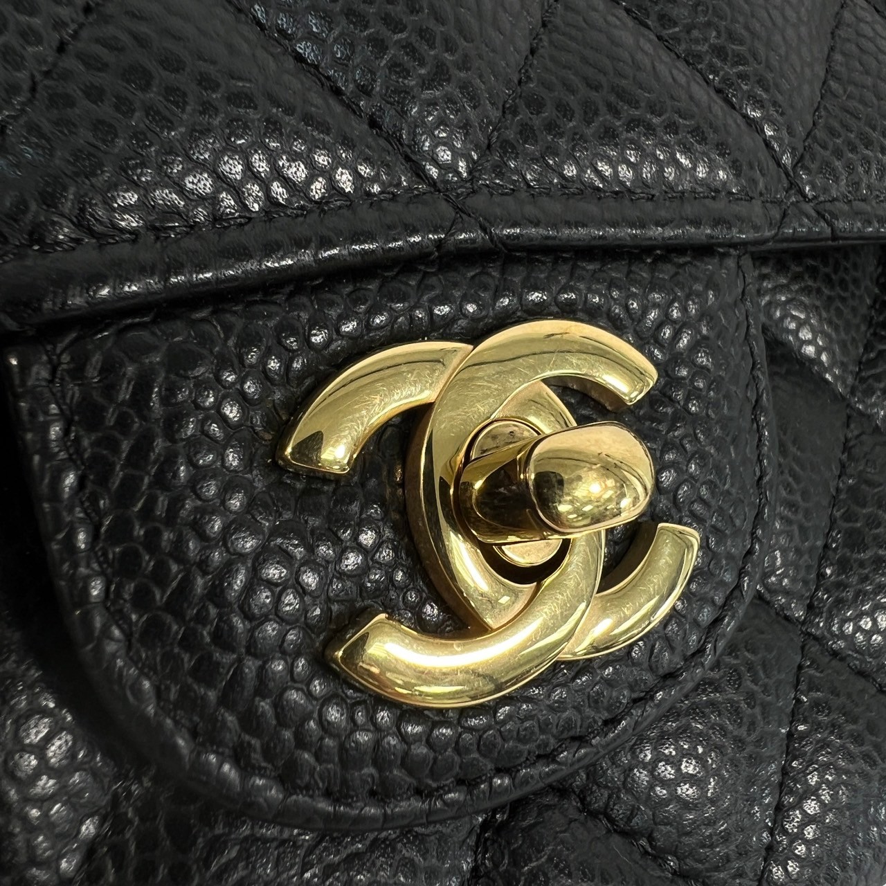 香奈兒 CHANEL CF 經典 11.12 口蓋包 A01112 晶片款 黑金荔枝牛COCO25 原廠盒子/防塵袋/購買證明/發票