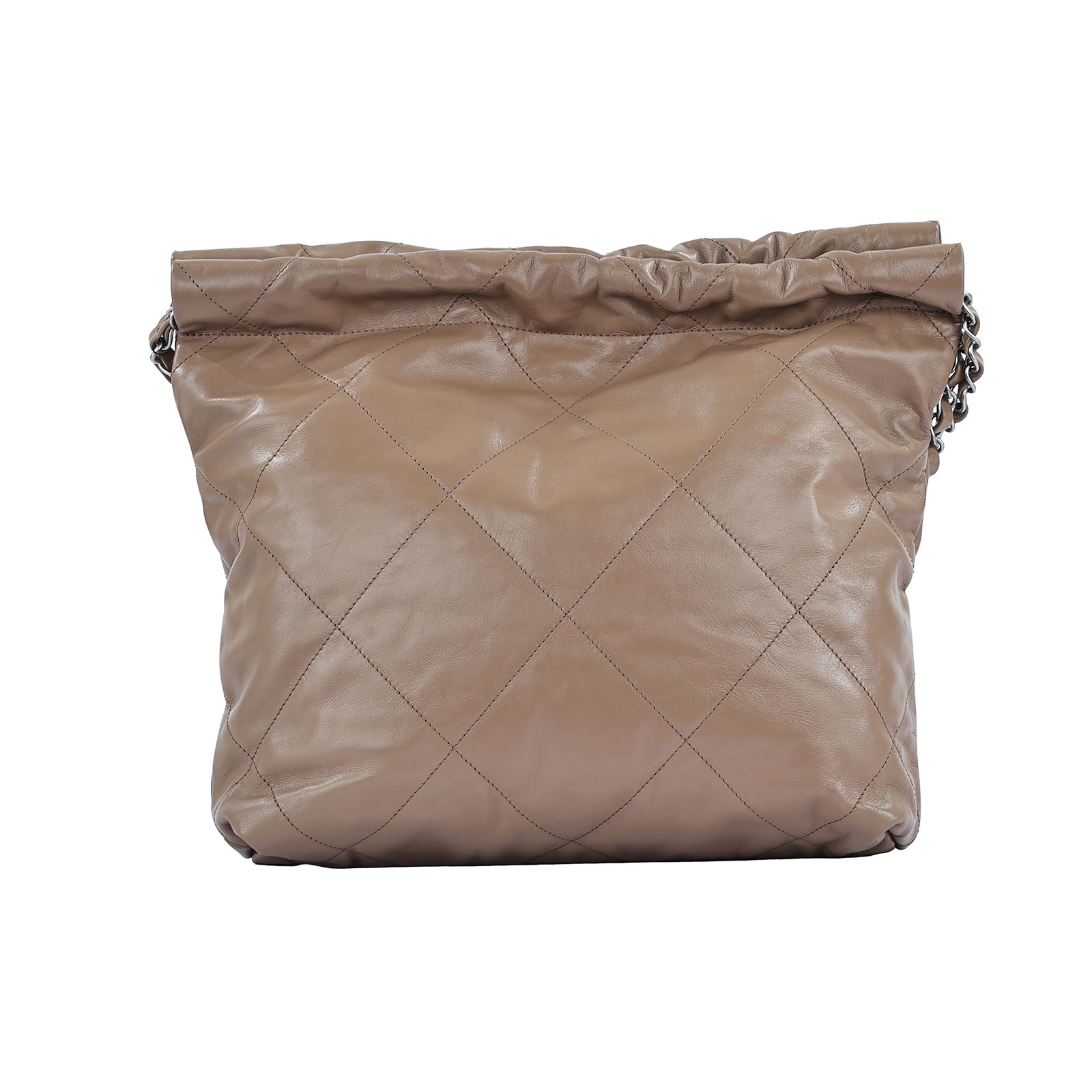 香奈兒 CHANEL 22 小型 束口包 AS3260 晶片款 奶茶色22BAG SMALL 原廠盒子/防塵袋/內袋/購買證明影本