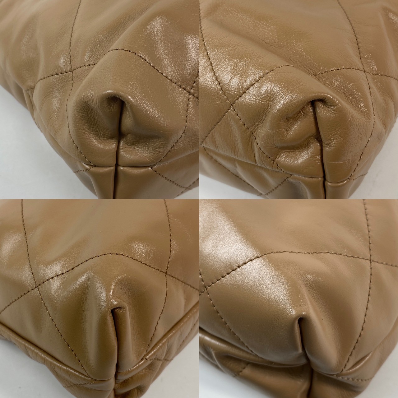 香奈兒 CHANEL 22 小型 束口包 AS3260 晶片款 奶茶色22BAG SMALL 原廠盒子/防塵袋/內袋/購買證明影本