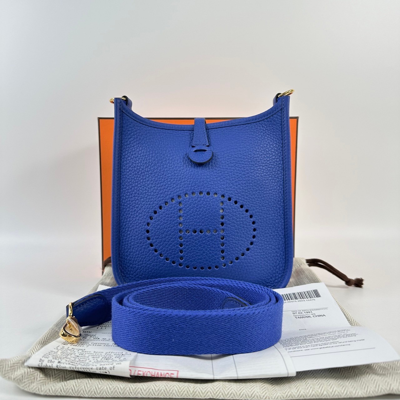 愛馬仕 Hermes Evelyne Bag Mini 伊芙琳包 Evelyne 16 EV16 H069426CCD0/B MM 001 AZ  原廠盒子/防塵袋2/背帶/購買證明