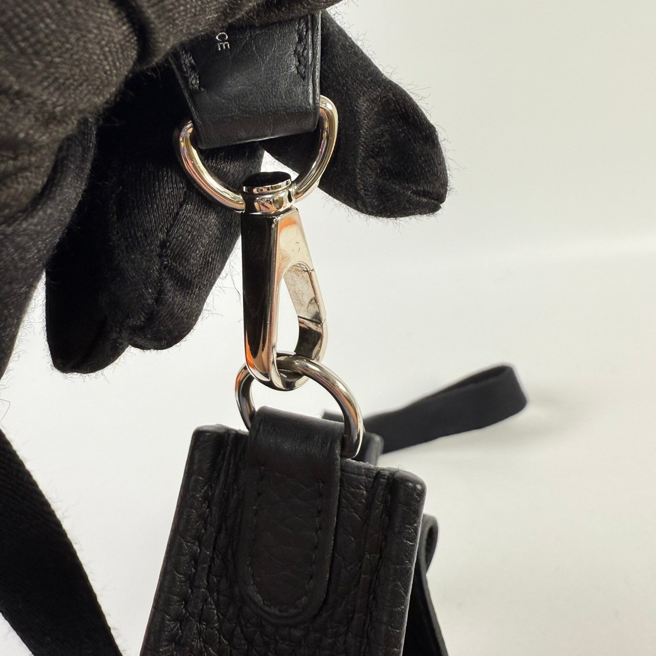 愛馬仕 Hermes Evelyne Bag 伊芙琳包 TPM EVTPM U BS 005 ZB U刻 黑銀EVELYNE 18 原廠盒子/防塵袋/背帶