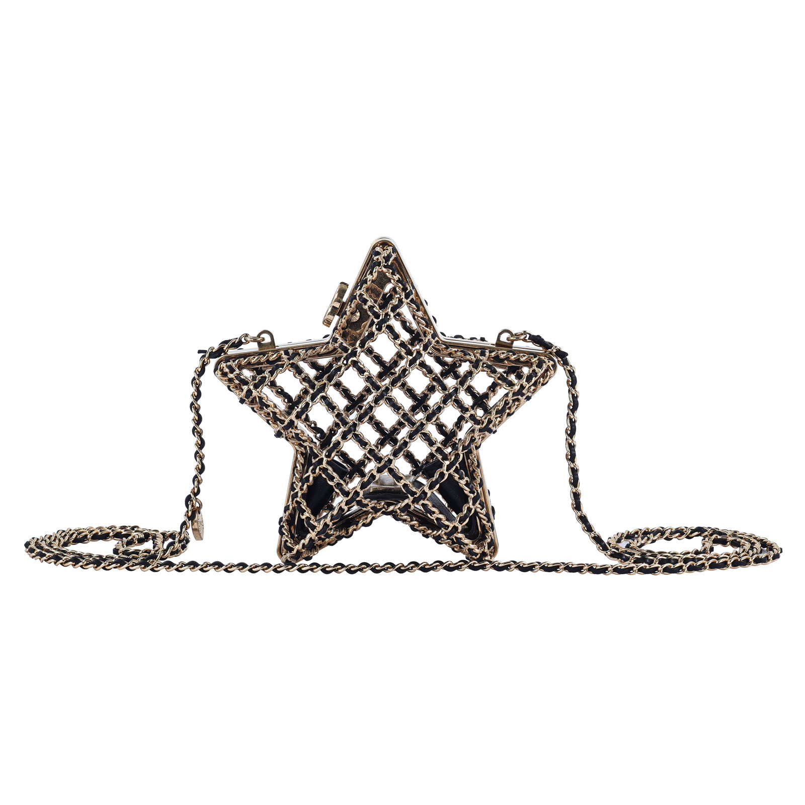 香奈兒 CHANEL 星星 晚宴包 AS4028 晶片款 23S 立體星星皮穿鍊鏤空秀款 原廠盒子