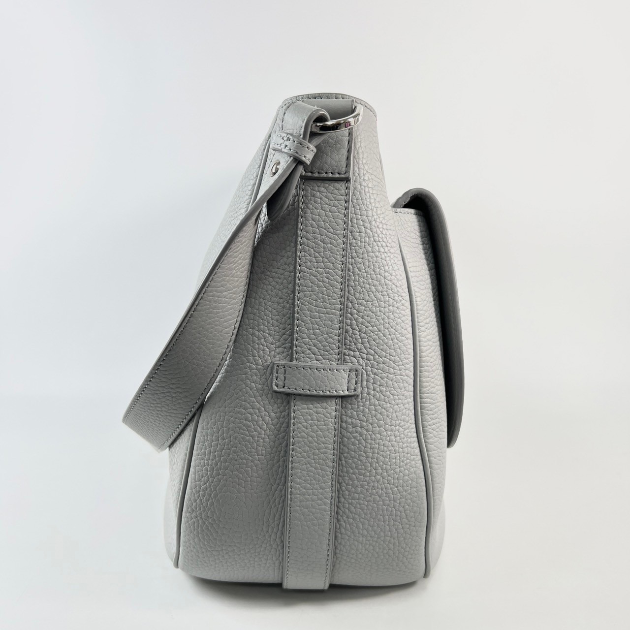 迪奧 CHRISTIAN DIOR Saddle 馬鞍包 肩背 手提包 1ADHO023YZR 灰HOBO M 原廠盒子/防塵袋/購買證明/背帶2