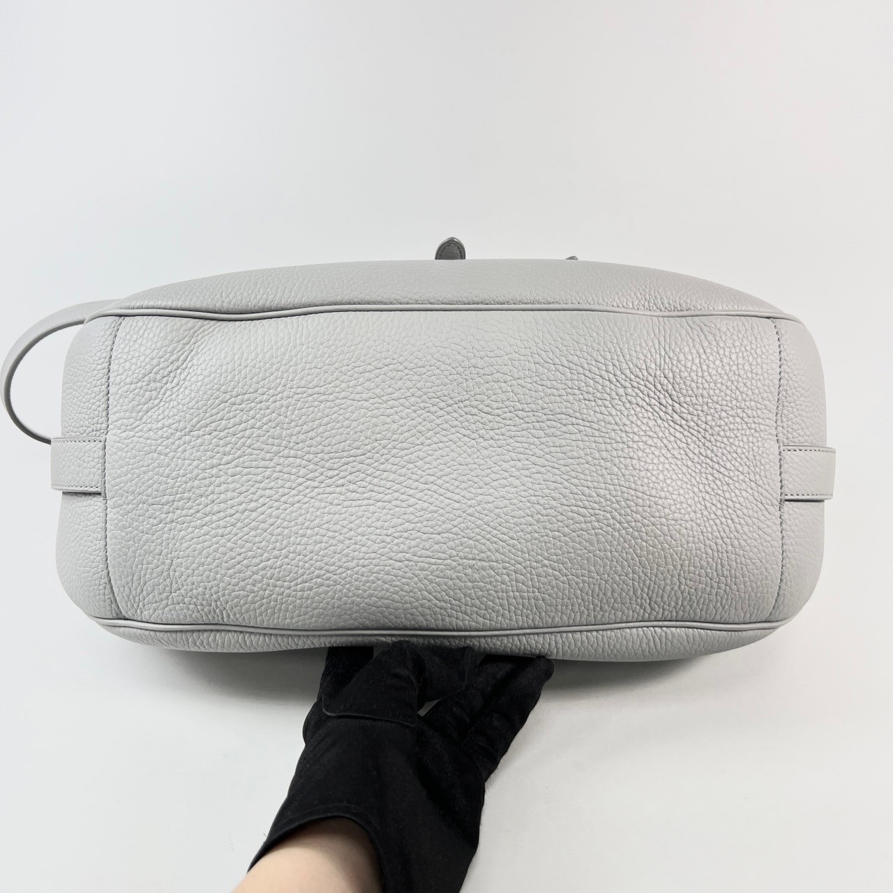 迪奧 CHRISTIAN DIOR Saddle 馬鞍包 肩背 手提包 1ADHO023YZR 灰HOBO M 原廠盒子/防塵袋/購買證明/背帶2