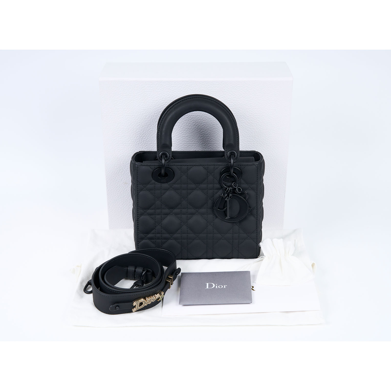 迪奧 CHRISTIAN DIOR Lady Dior My ABCDior 小型 肩背 手提包 羊皮 M0538SLOI  原廠盒子/防塵袋/保證卡/背帶/購買證明/發票