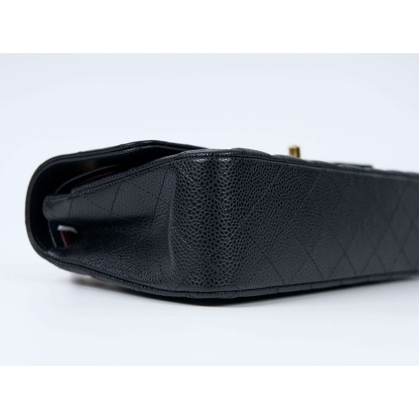 香奈兒 CHANEL CF 經典 口蓋包 A01112 晶片款 黑金荔枝牛CF25 原廠盒子/防塵袋/購買證明