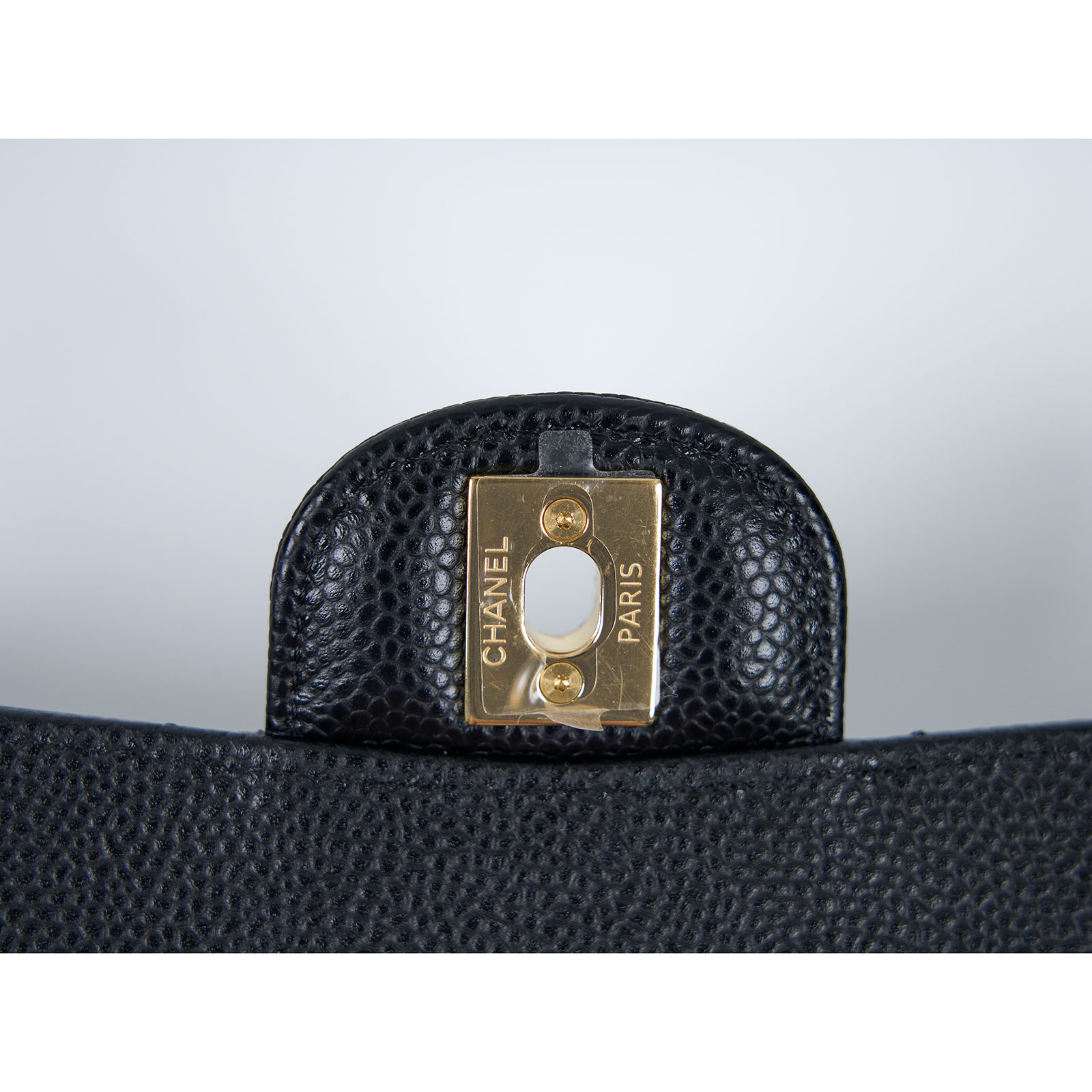 香奈兒 CHANEL CF 經典 口蓋包 A01112 晶片款 黑金荔枝牛CF25 原廠盒子/防塵袋/購買證明