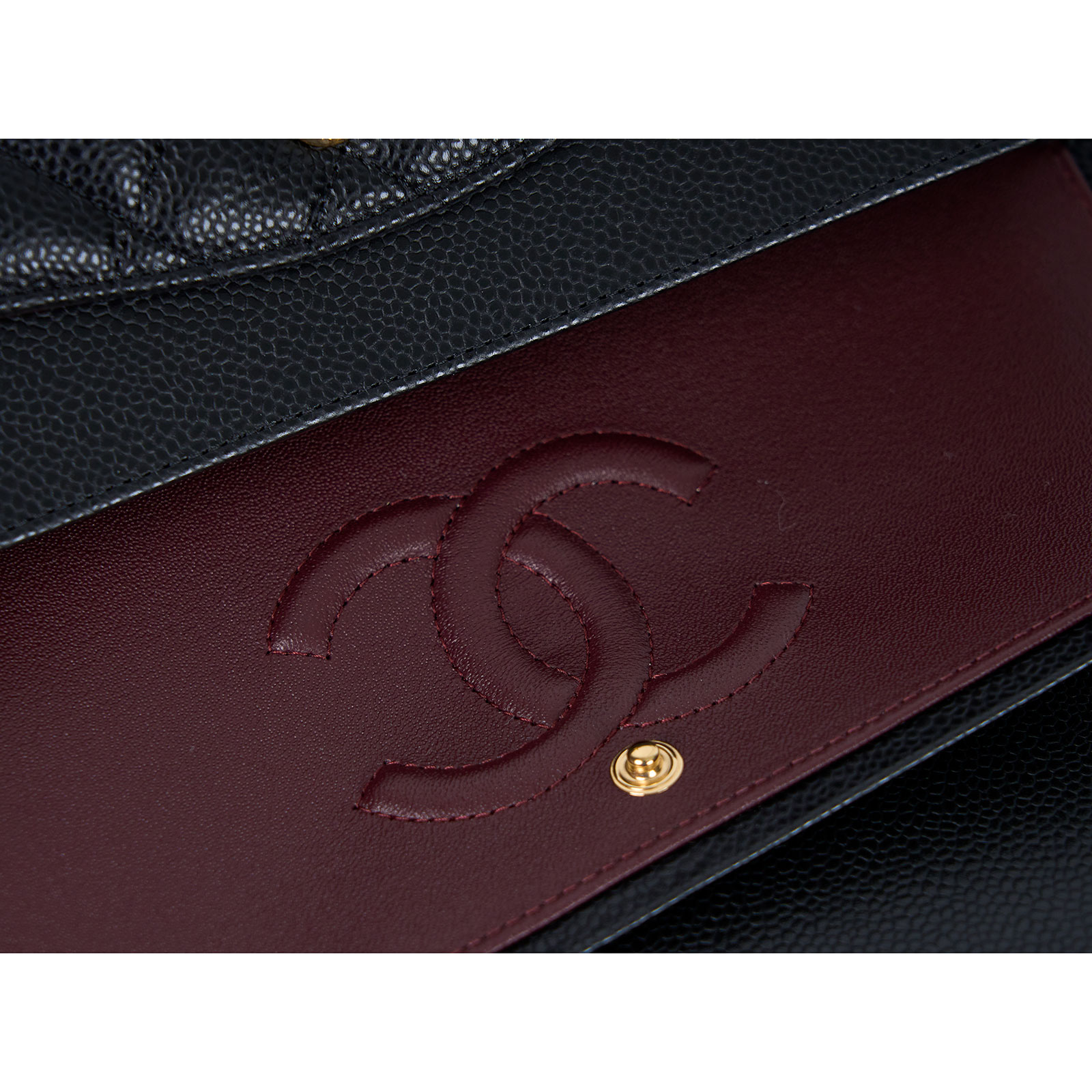 香奈兒 CHANEL CF 經典 口蓋包 A01112 晶片款 黑金荔枝牛CF25 原廠盒子/防塵袋/購買證明